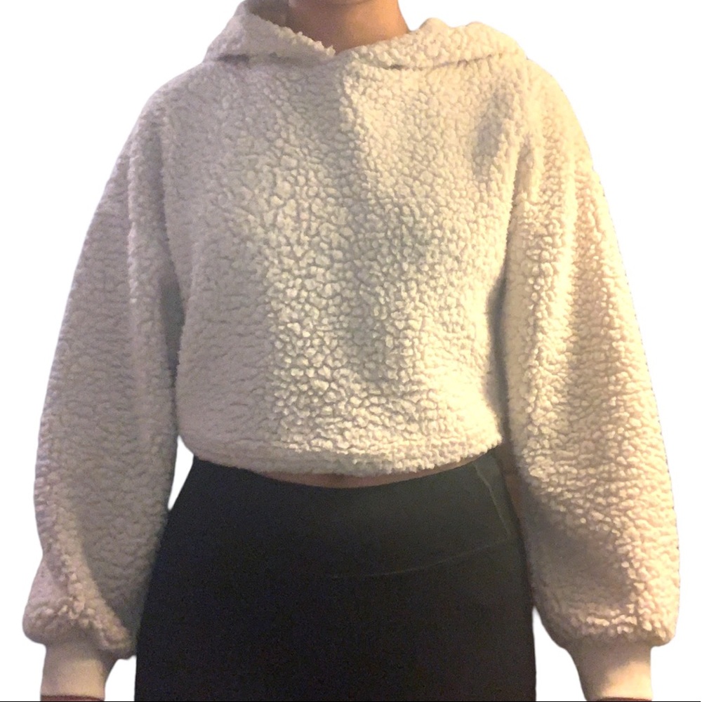 Cropped Teddy Hoodie